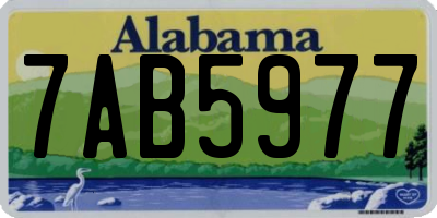 AL license plate 7AB5977