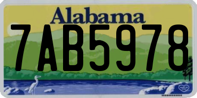 AL license plate 7AB5978