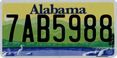 AL license plate 7AB5988