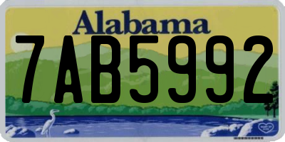 AL license plate 7AB5992