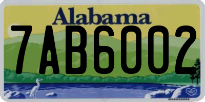 AL license plate 7AB6002