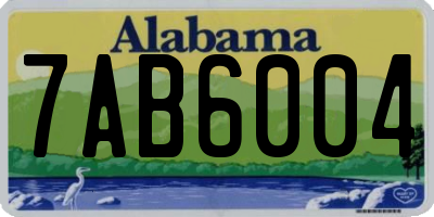 AL license plate 7AB6004
