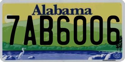 AL license plate 7AB6006