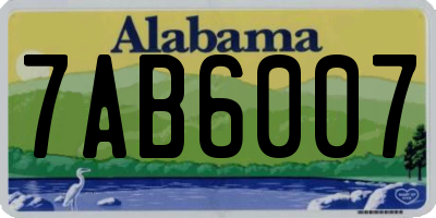 AL license plate 7AB6007