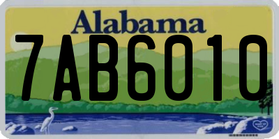 AL license plate 7AB6010