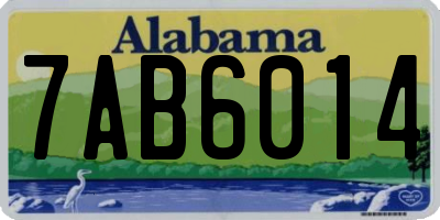 AL license plate 7AB6014