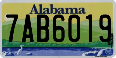 AL license plate 7AB6019