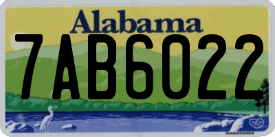 AL license plate 7AB6022
