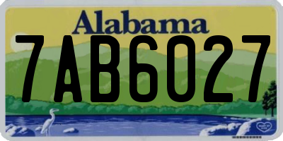 AL license plate 7AB6027