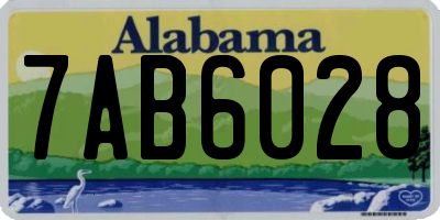 AL license plate 7AB6028