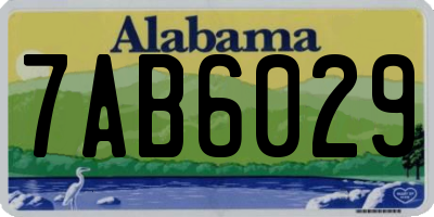 AL license plate 7AB6029