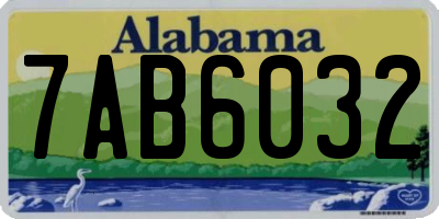 AL license plate 7AB6032