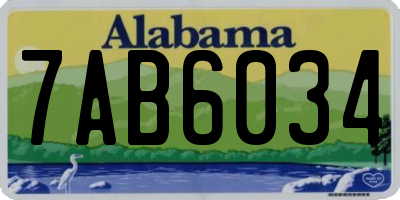 AL license plate 7AB6034