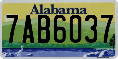 AL license plate 7AB6037