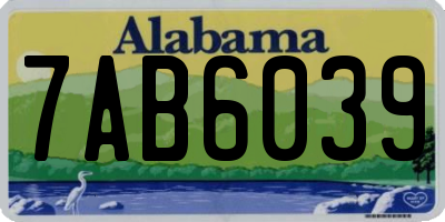 AL license plate 7AB6039