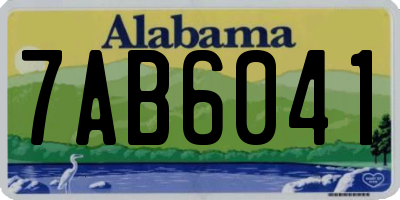 AL license plate 7AB6041