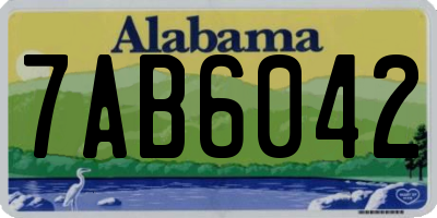 AL license plate 7AB6042