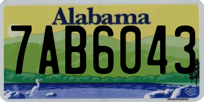 AL license plate 7AB6043