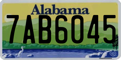 AL license plate 7AB6045