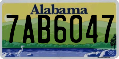 AL license plate 7AB6047