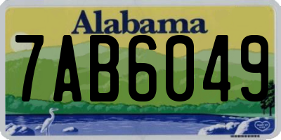 AL license plate 7AB6049