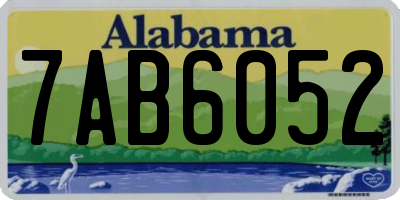 AL license plate 7AB6052