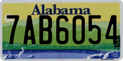 AL license plate 7AB6054