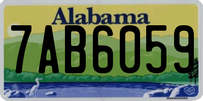 AL license plate 7AB6059