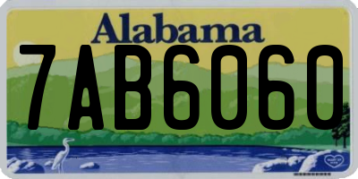 AL license plate 7AB6060