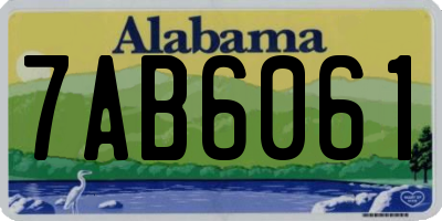 AL license plate 7AB6061