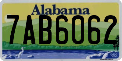 AL license plate 7AB6062