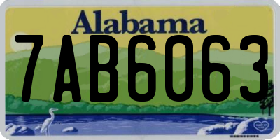 AL license plate 7AB6063