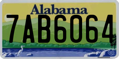 AL license plate 7AB6064