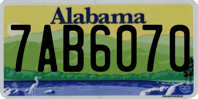 AL license plate 7AB6070