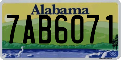 AL license plate 7AB6071