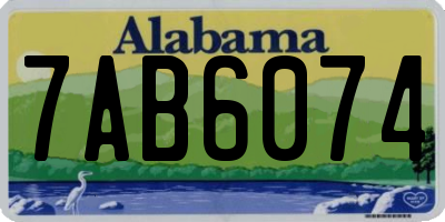AL license plate 7AB6074