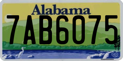 AL license plate 7AB6075