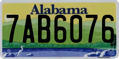 AL license plate 7AB6076