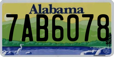 AL license plate 7AB6078