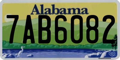 AL license plate 7AB6082
