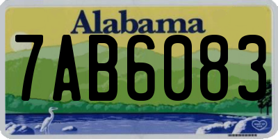 AL license plate 7AB6083
