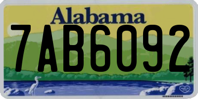 AL license plate 7AB6092