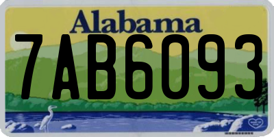 AL license plate 7AB6093