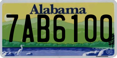 AL license plate 7AB6100