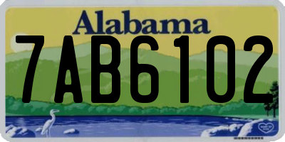AL license plate 7AB6102