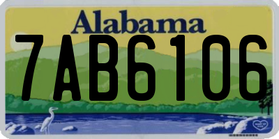 AL license plate 7AB6106