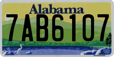 AL license plate 7AB6107