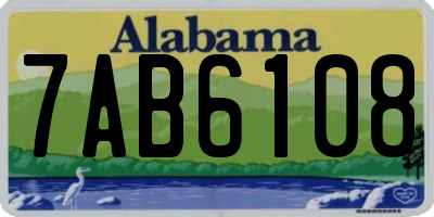 AL license plate 7AB6108