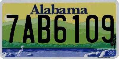 AL license plate 7AB6109