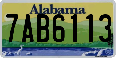 AL license plate 7AB6113